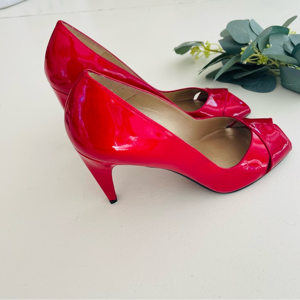 Stuart Weitzman Max Criss Cross Peep Toe Heels - image 5